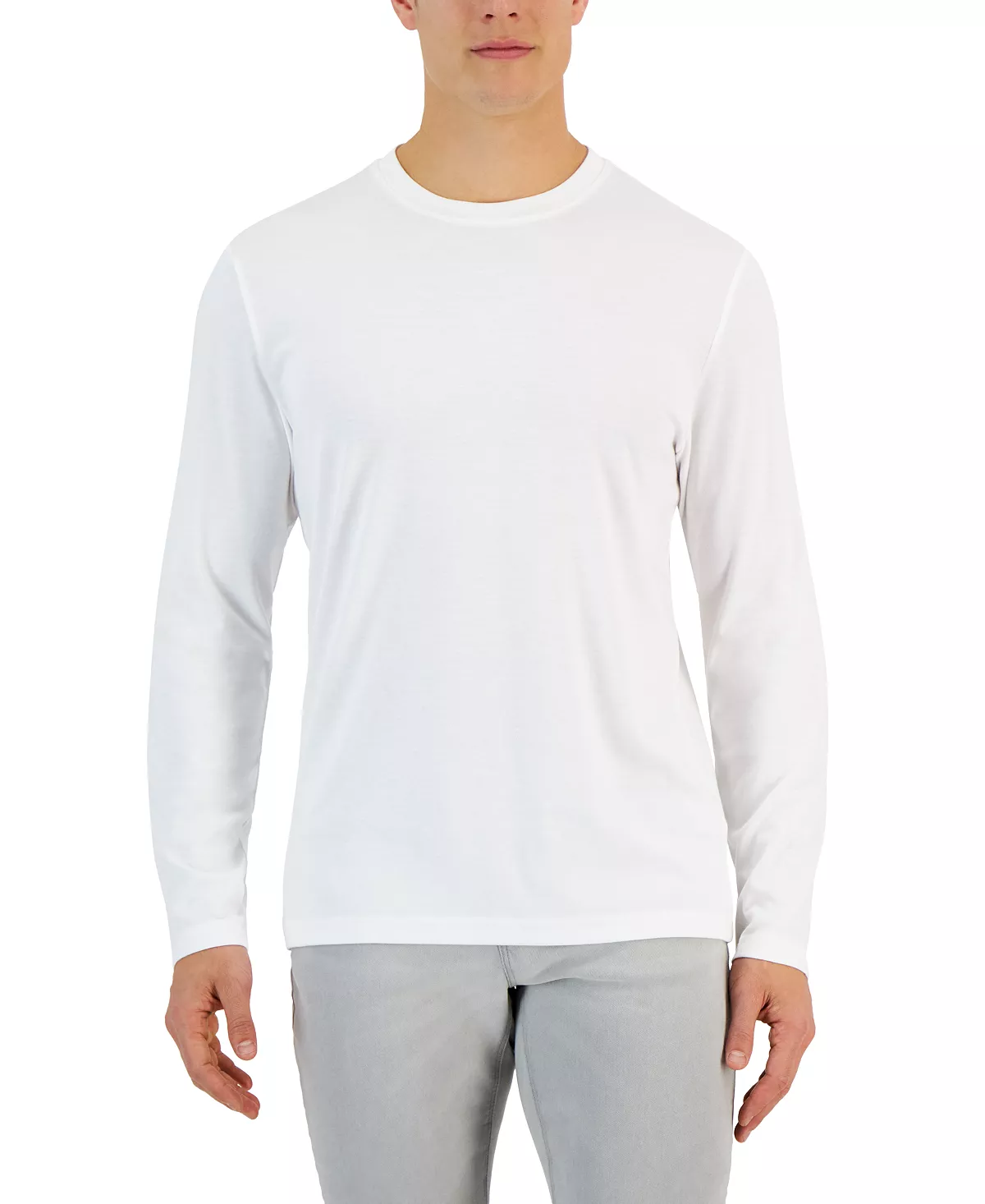 Alfani Tech Long Sleeve Crewneck T-Shirt, Created For Macy's 7 Alfani Tech Long Sleeve Crewneck T-Shirt, Created For Macy's - Image 5