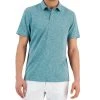 Alfani Tech Short Sleeve Marled Polo Shirt, Created For Macy's
