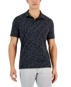 Alfani Tech Short Sleeve Marled Polo Shirt, Created For Macy's -Vince Camuto Sale 23011930 fpx