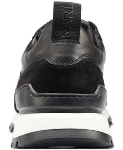 KARL LAGERFELD Men's Leather & Suede Runner Sneaker With Black Embroidered Signature Side Logo -Vince Camuto Sale 23022930 fpx