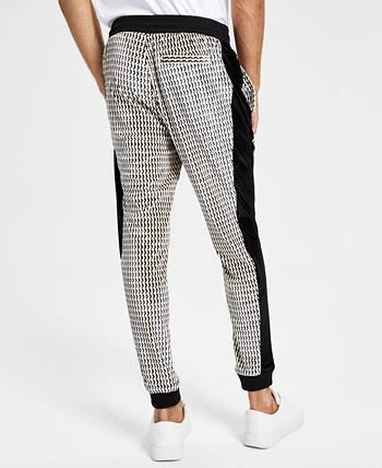 INC International Concepts Men's Squiggly Lines Printed Drawstring Velour Pants, Created For Macy's 4 INC International Concepts Men's Squiggly Lines Printed Drawstring Velour Pants, Created For Macy's - Image 2