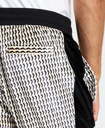 INC International Concepts Men's Squiggly Lines Printed Drawstring Velour Pants, Created For Macy's 8 INC International Concepts Men's Squiggly Lines Printed Drawstring Velour Pants, Created For Macy's - Image 6