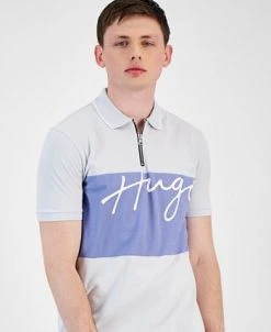 Hugo Ugo Boss Men's Drockett Zipper-Placket Signature Logo Polo Shirt, Created For Macy's -Vince Camuto Sale 23034586 fpx
