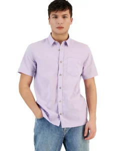 Sun + Stone Men's Blake Chambray Short Sleeve Button-Front Shirt, Created For Macy's 16 Sun + Stone Men's Blake Chambray Short Sleeve Button-Front Shirt, Created For Macy's -Vince Camuto Sale 23110892 fpx