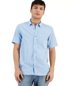 Sun + Stone Men's Blake Chambray Short Sleeve Button-Front Shirt, Created For Macy's 15 Sun + Stone Men's Blake Chambray Short Sleeve Button-Front Shirt, Created For Macy's -Vince Camuto Sale 23110893 fpx
