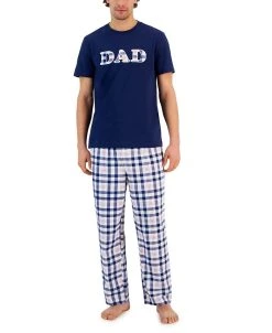 Family Pajamas Men's Dad Plaid Mix It Pajama Set, Created For Macy's