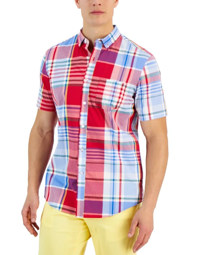 Club Room Rimson Classic-Fit Plaid Button-Down Poplin Shirt, Created For Macy's 3 Club Room Rimson Classic-Fit Plaid Button-Down Poplin Shirt, Created For Macy's