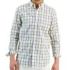 Club Room Men's Valle Classic-Fit Plaid Button-Down Poplin Shirt, Created For Macy's -Vince Camuto Sale 23204840 fpx