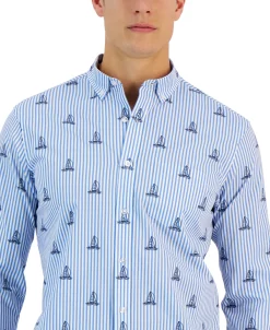Club Room Men's James Classic-Fit Stripe Sailboat-Print Button-Down Poplin Shirt, Created For Macy's 8 Club Room Men's James Classic-Fit Stripe Sailboat-Print Button-Down Poplin Shirt, Created For Macy's -Vince Camuto Sale 23204846 fpx