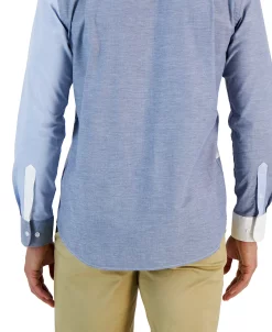 Club Room Ethan Long Sleeve Patchwork Oxford Shirt, Created For Macy's 8 Club Room Ethan Long Sleeve Patchwork Oxford Shirt, Created For Macy's -Vince Camuto Sale 23205379 fpx