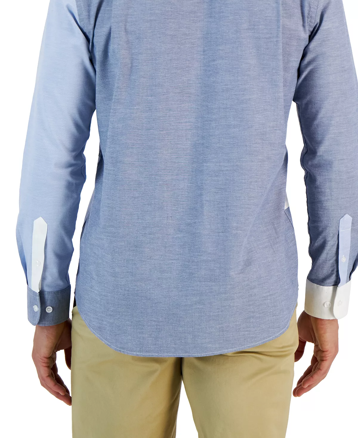 Club Room Ethan Long Sleeve Patchwork Oxford Shirt, Created For Macy's 5 Club Room Ethan Long Sleeve Patchwork Oxford Shirt, Created For Macy's - Image 3