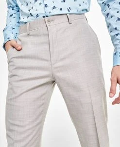 INC International Concepts Men's Slim-Fit Sharkskin Suit Pants, Created For Macy's -Vince Camuto Sale 23220288 fpx