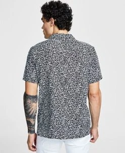 INC International Concepts Men's Slim-Fit Animal-Print Shirt, Created For Macy's -Vince Camuto Sale 23232513 fpx