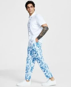 INC International Concepts Men's Regular-Fit Tapered Floral Suit Pants, Created For Macy's -Vince Camuto Sale 23232518 fpx