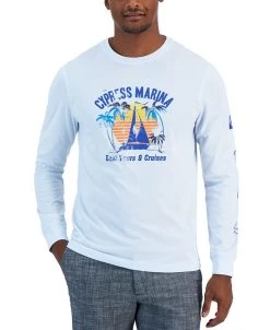 Club Room Men's Cypress Marina Classic-Fit Graphic Long-Sleeve T-Shirt, Created For Macy's