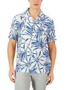 Club Room Men's David Tropical Silk Shirt, Created For Macy's