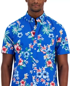 Club Room Men's Batista Tropical Shirt, Created For Macy's -Vince Camuto Sale 23359347 fpx