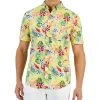 Club Room Monet Short Sleeve Button-Down Tropical Print Shirt, Created For Macy's -Vince Camuto Sale 23359356 fpx