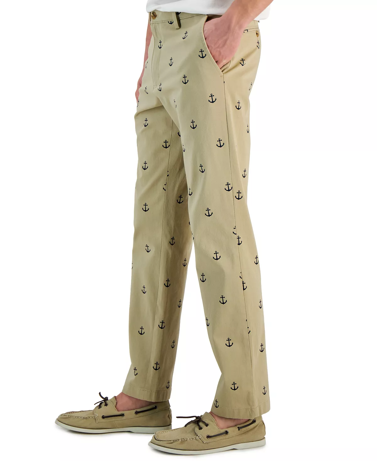 Club Room Men's Classic-Fit Anchor Embroidered Chino Pants, Created For Macy's 6 Club Room Men's Classic-Fit Anchor Embroidered Chino Pants, Created For Macy's - Image 4