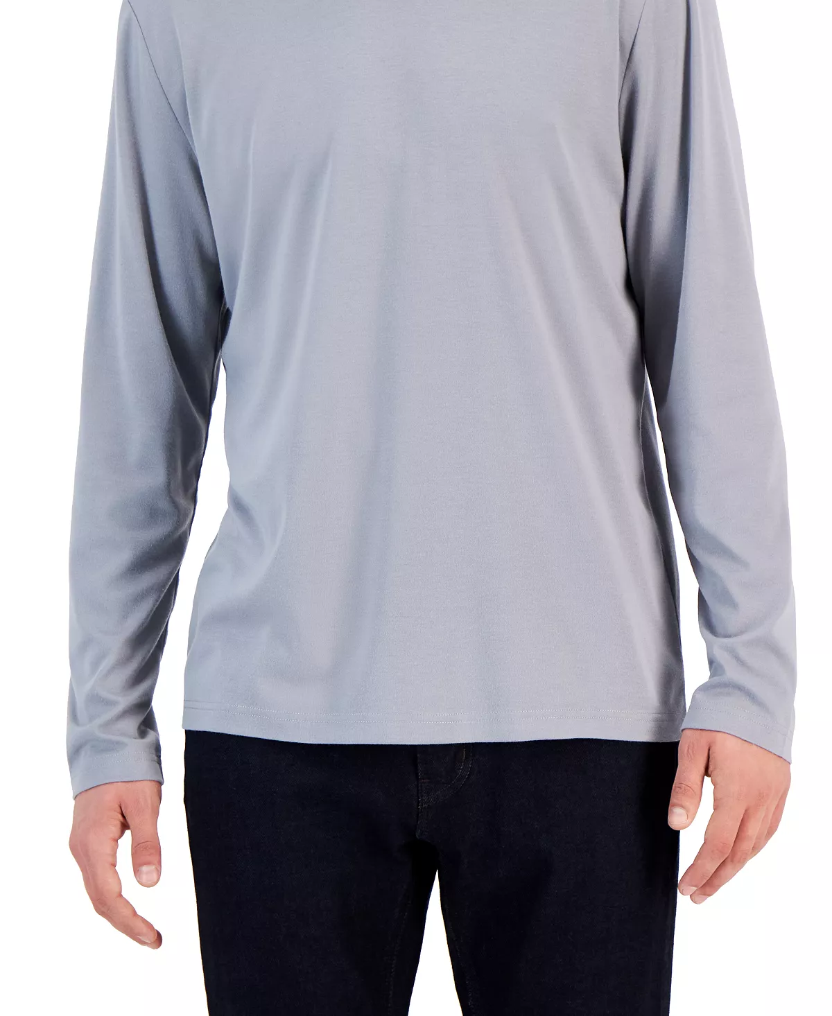 Alfani Tech Long Sleeve Crewneck T-Shirt, Created For Macy's 5 Alfani Tech Long Sleeve Crewneck T-Shirt, Created For Macy's - Image 3