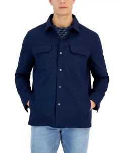 Alfani Men's Utility Four-Pocket Shirt Jacket, Created For Macy's -Vince Camuto Sale 23494193 fpx