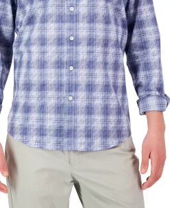 Alfani Men's Long-Sleeve Domina Plaid Yarn-Dyed Shirt, Created For Macy's -Vince Camuto Sale 23534794 fpx