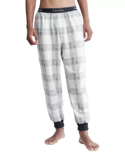 Calvin Klein Men's Modern Holiday Lounge Plaid Jogger Pajama Pants
