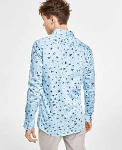 INC International Concepts Slim-Fit Floral-Print Dress Shirt, Created For Macy's -Vince Camuto Sale 23612015 fpx