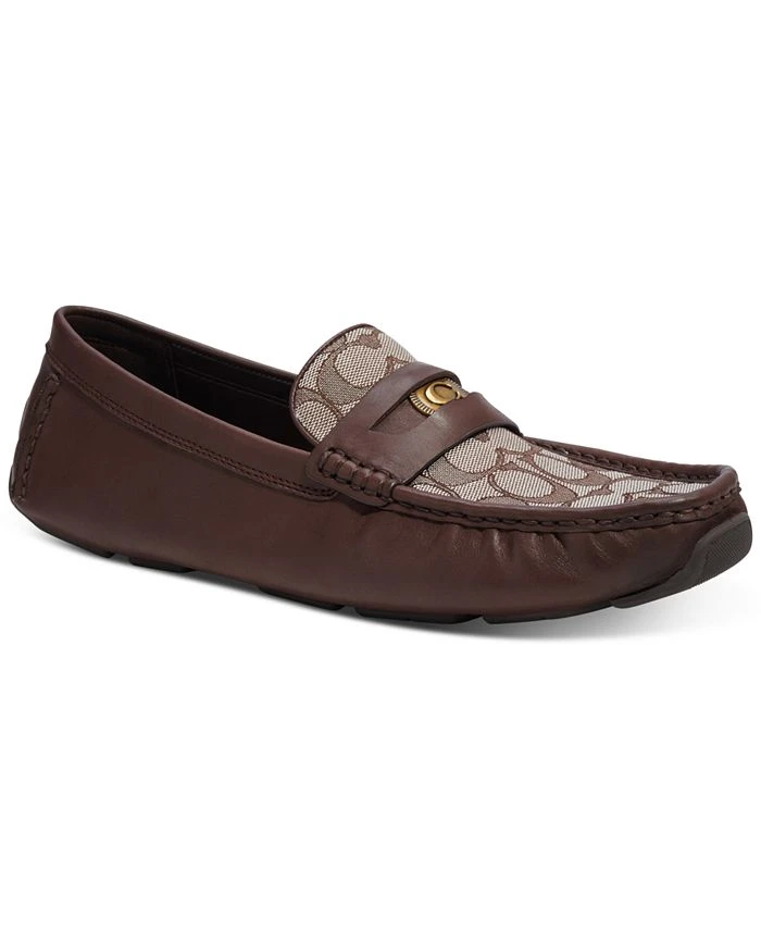 Coach Men's C Coin Signature Leather Driver Loafer 3 Coach Men's C Coin Signature Leather Driver Loafer