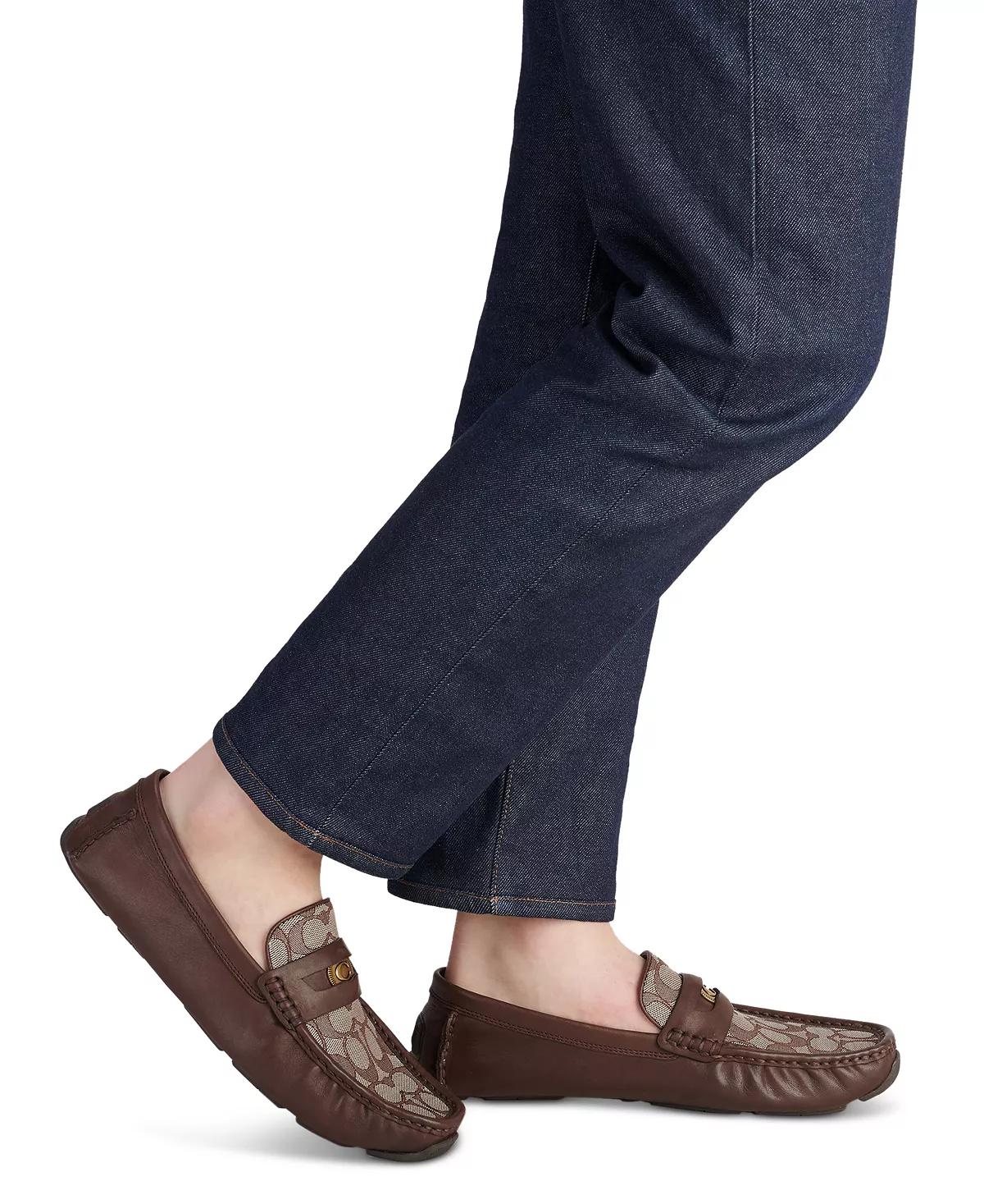 Coach Men's C Coin Signature Leather Driver Loafer 8 Coach Men's C Coin Signature Leather Driver Loafer - Image 6