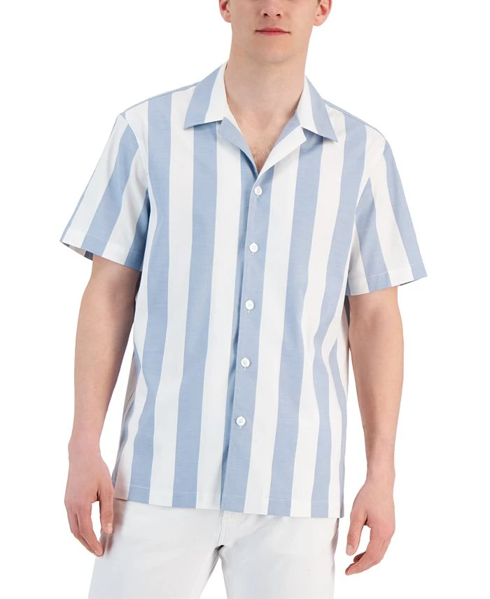Michael Kors N's Slim-Fit Rugby Stripe Short-Sleeve Button-Up Shirt 3 Michael Kors N's Slim-Fit Rugby Stripe Short-Sleeve Button-Up Shirt