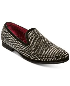 Steve Madden 's Caviar Rhinestone Smoking Slipper