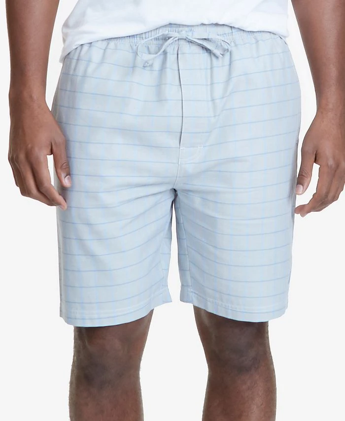 Nautica Men's Windowpane Plaid Cotton Pajama Shorts 3 Nautica Men's Windowpane Plaid Cotton Pajama Shorts