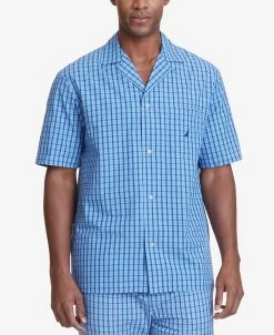 Nautica Men's Plaid Cotton Pajama Shirt