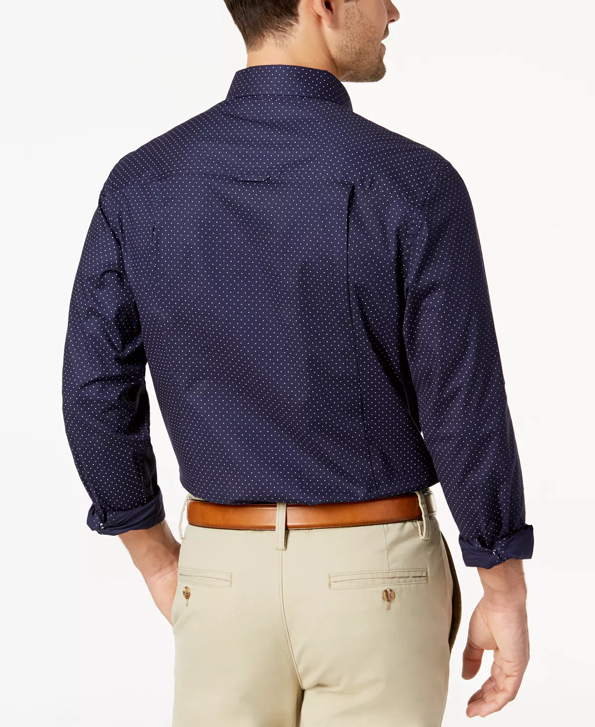 Club Room Men's Micro Dot Print Stretch Cotton Shirt, Created For Macy's 5 Club Room Men's Micro Dot Print Stretch Cotton Shirt, Created For Macy's - Image 3